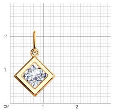 Подвеска Diamant 51-130-00845-1 вес 1.1 г золото, фианит купить,117498