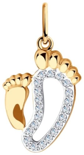 Подвеска Diamant 51-130-00699-1 вес 0.88 г золото, фианит купить,82422
