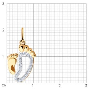 Подвеска Diamant 51-130-00699-1 вес 0.88 г золото, фианит купить,82422