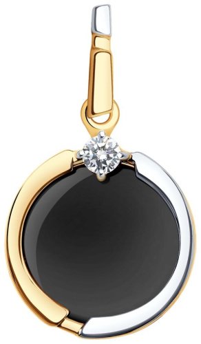 Подвеска Diamant 51-330-01871-1 вес 1.61 золото, агат