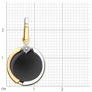 Подвеска Diamant 51-330-01871-1 вес 1.61 золото, агат купить,156854