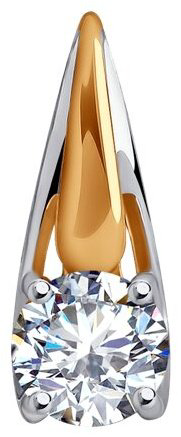 Подвеска Diamant 51-130-01727-1 вес 0.6 г золото, фианит купить,64089