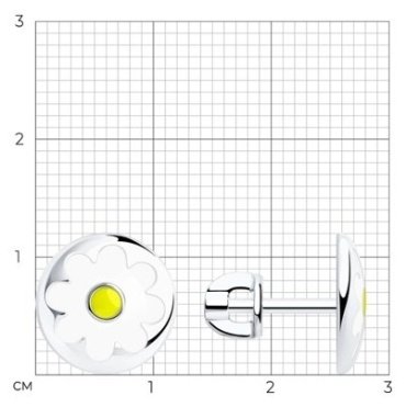 Серьги SOKOLOV 94024470 вес 2.32 г серебро, эмаль купить,22997