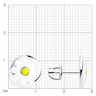 Серьги SOKOLOV 94024470 вес 2.32 г серебро, эмаль купить,22997