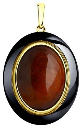 Подвеска Diamant 93-330-01694-1 вес 4.37 г серебро, тигровый глаз купить,18248
