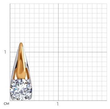 Подвеска Diamant 51-130-01727-1 вес 0.6 г золото, фианит купить,64089