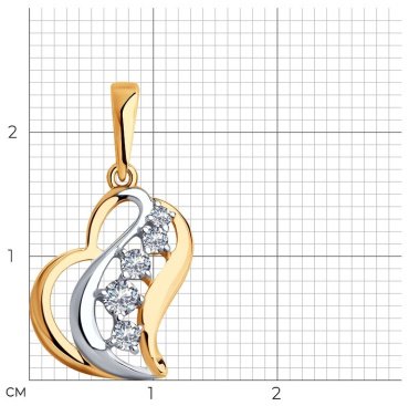 Подвеска SOKOLOV 035043 вес 0.97 г золото, фианит купить,99863
