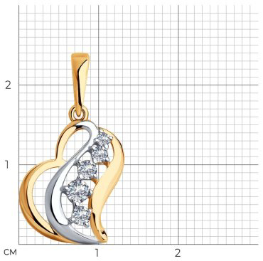 Подвеска SOKOLOV 035043 вес 0.97 г золото, фианит купить,99863