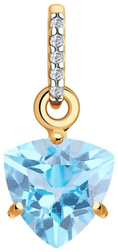 Подвеска Diamant 51-330-00291-1 вес 0.81 золото, топаз купить,73402