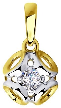 Подвеска Diamant 53-130-00510-1 вес 0.98 г золото, фианит купить,106816