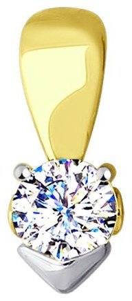 Подвеска Diamant 53-130-00114-1 вес 0.72 г золото, фианит купить,64534