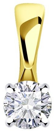 Подвеска Diamant 53-230-01759-1 вес 0.4 г золото, бриллиант купить,434173