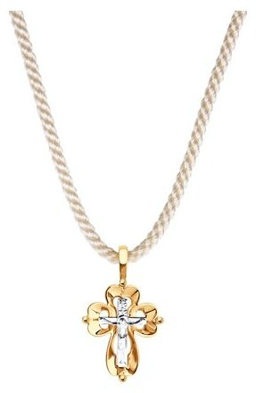 Крестик Diamant 51-170-01272-1 вес 1.3 г золото, без вставок купить,126765