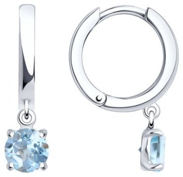 Серьги SOKOLOV 92022391 вес 3.19 г серебро, топаз купить,26101