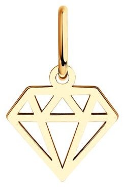 Подвеска Diamant 51-130-01118-1 вес 0.25 г золото, без вставок