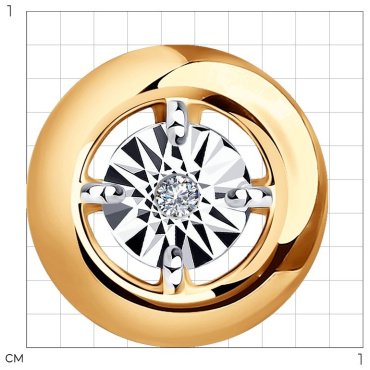 Подвеска SOKOLOV 87030033 вес 0.81 г серебро, бриллиант купить,14364