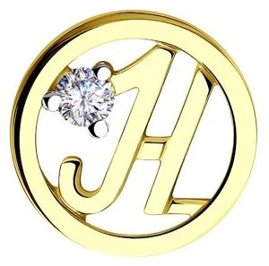 Подвеска Diamant 53-130-00640-1 вес 0.51 г золото, фианит купить,42315