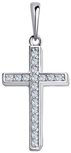 Крестик Diamant 52-130-00375-1 вес 1.02 золото, фианит купить,73280