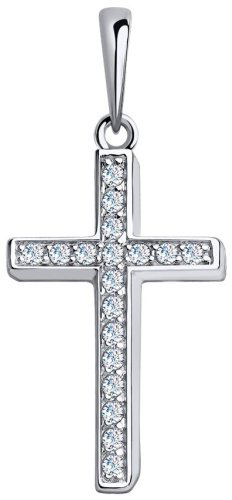Крестик Diamant 52-130-00375-1 вес 1.02 золото, фианит купить,73280