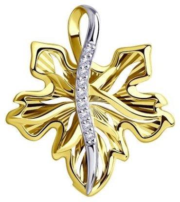 Подвеска Diamant 53-130-00753-1 вес 1.73 г золото, фианит купить,139199