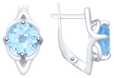 Серьги SOKOLOV 92022028 вес 3.8 г серебро, топаз купить,28044