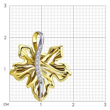 Подвеска Diamant 53-130-00753-1 вес 1.73 г золото, фианит купить,139199