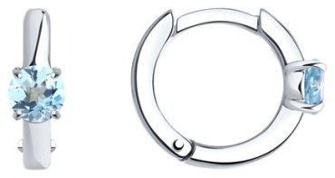 Серьги SOKOLOV 92022393 вес 2.62 г серебро, топаз купить,34693