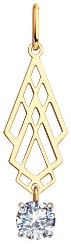 Подвеска Diamant 51-130-01566-1 вес 0.74 г золото, фианит купить,75491