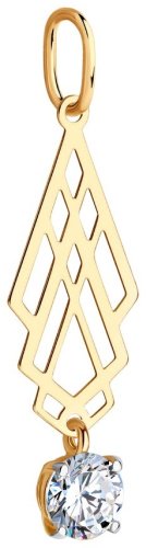 Подвеска Diamant 51-130-01566-1 вес 0.74 г золото, фианит купить,75491