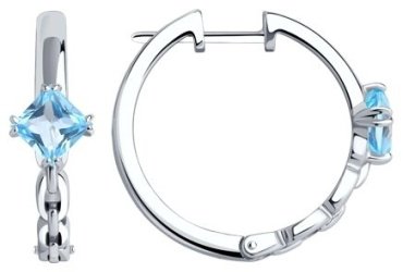 Серьги SOKOLOV 92022300 вес 7.66 г серебро, топаз купить,45712