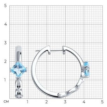 Серьги SOKOLOV 92022300 вес 7.66 г серебро, топаз купить,45712