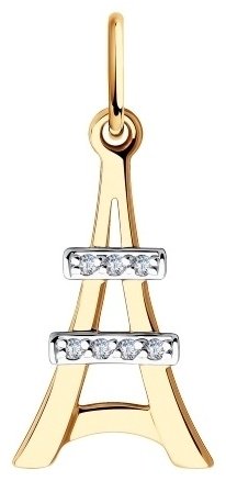 Подвеска Diamant 51-130-00626-1 вес 0.65 г золото, фианит купить,54810