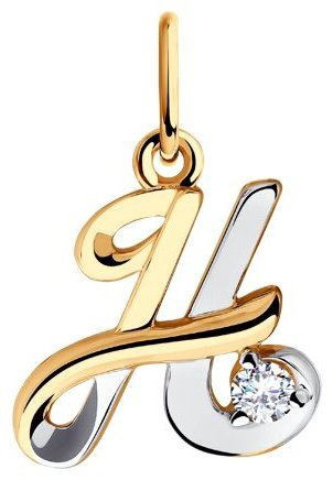 Подвеска Diamant 51-130-00553-1 вес 1.05 г золото, фианит купить,90328