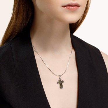 Крестик Diamant 94-131-00965-1 вес 1.36 г серебро, без вставок купить,11633
