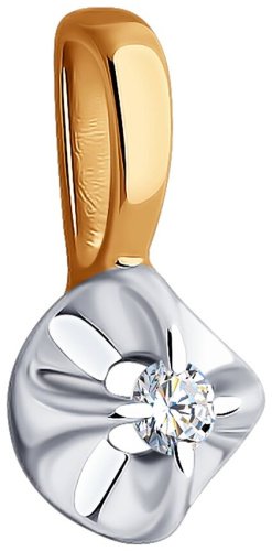 Подвеска SOKOLOV Diamonds 1030928 вес 0.31 г золото, бриллиант купить,53339