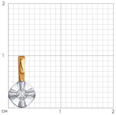 Подвеска SOKOLOV Diamonds 1030928 вес 0.31 г золото, бриллиант купить,53339