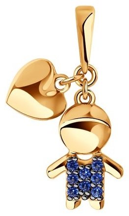 Подвеска SOKOLOV 034908 вес 1.29 г золото, фианит
