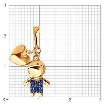 Подвеска SOKOLOV 034908 вес 1.29 г золото, фианит - ForteMarket Подвеска SOKOLOV 034908 вес 1.29 г золото, фианит купить,0