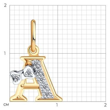 Подвеска SOKOLOV 030650 вес 0.8 г золото, фианит купить,66485