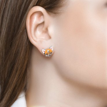 Серьги SOKOLOV 94024073 вес 3.29 г серебро, эмаль купить,22949