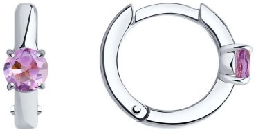 Серьги SOKOLOV 92022398 вес 1.9 г серебро, аметист купить,31451
