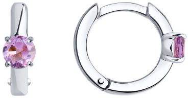 Серьги SOKOLOV 92022398 вес 1.9 г серебро, аметист купить,31451