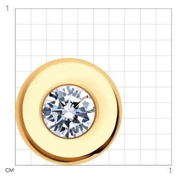 Подвеска SOKOLOV 034772 вес 0.48 г золото, фианит купить,69022