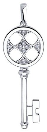 Подвеска Diamant 94-130-01001-1 вес 2.75 г серебро, фианит купить,23178