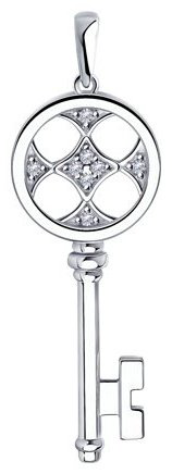Подвеска Diamant 94-130-01001-1 вес 2.75 г серебро, фианит купить,23178