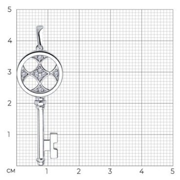 Подвеска Diamant 94-130-01001-1 вес 2.75 г серебро, фианит купить,23178