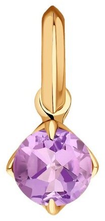 Подвеска Diamant 51-330-01764-2 вес 0.77 г золото, аметист купить,61677