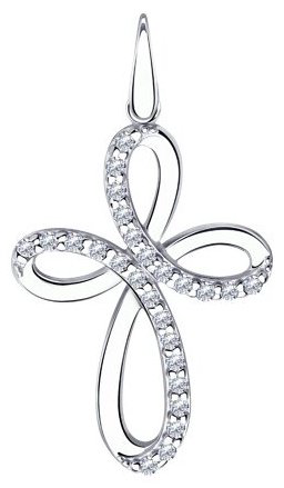 Подвеска Diamant 94-130-01317-1 вес 2.74 г серебро, фианит купить,13513