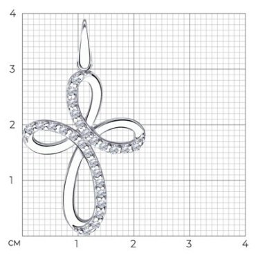 Подвеска Diamant 94-130-01317-1 вес 2.74 г серебро, фианит купить,13513