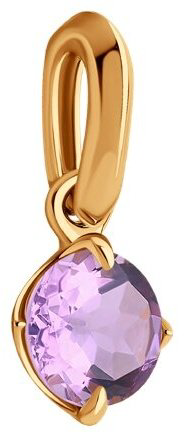 Подвеска Diamant 51-330-01764-2 вес 0.77 г золото, аметист купить,61677